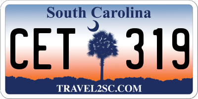 SC license plate CET319