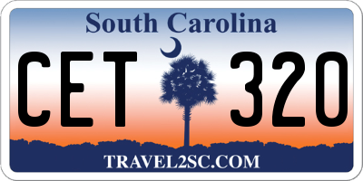 SC license plate CET320