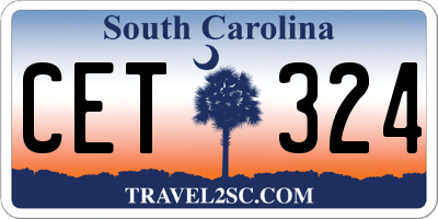 SC license plate CET324
