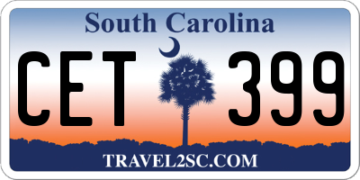 SC license plate CET399