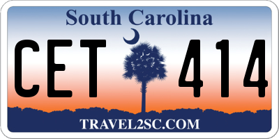 SC license plate CET414