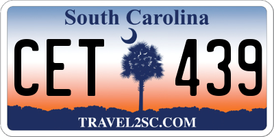 SC license plate CET439