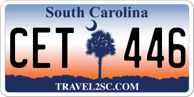 SC license plate CET446