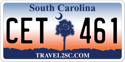 SC license plate CET461