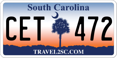 SC license plate CET472