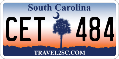 SC license plate CET484