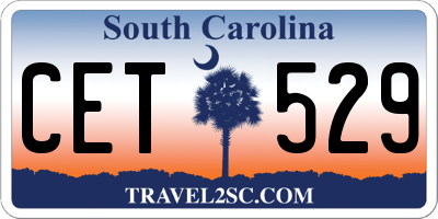 SC license plate CET529
