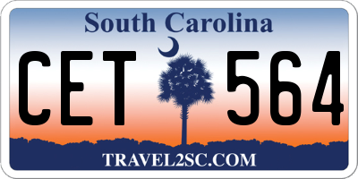 SC license plate CET564