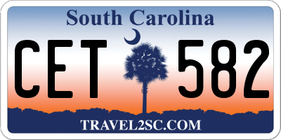 SC license plate CET582