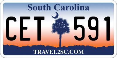 SC license plate CET591