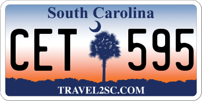 SC license plate CET595