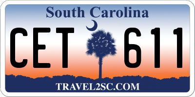 SC license plate CET611