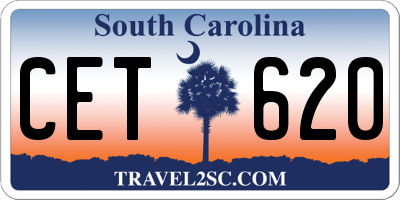 SC license plate CET620