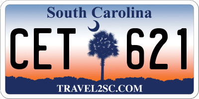 SC license plate CET621