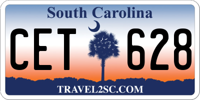 SC license plate CET628