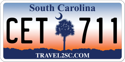 SC license plate CET711
