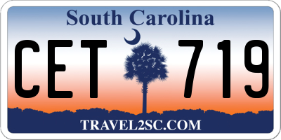 SC license plate CET719