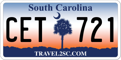 SC license plate CET721