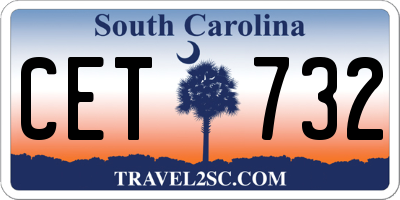 SC license plate CET732