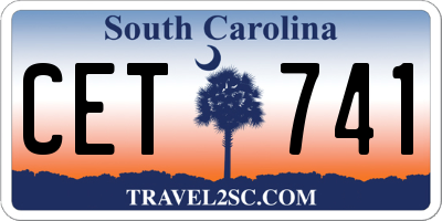 SC license plate CET741