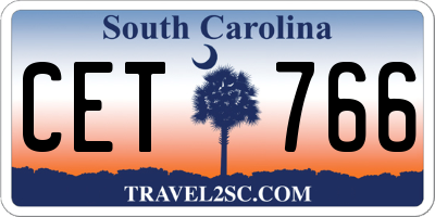 SC license plate CET766