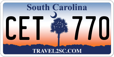 SC license plate CET770