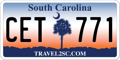SC license plate CET771