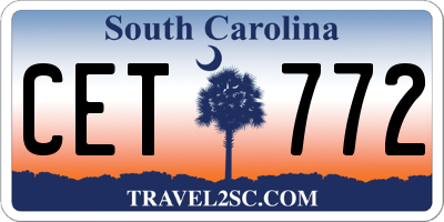 SC license plate CET772