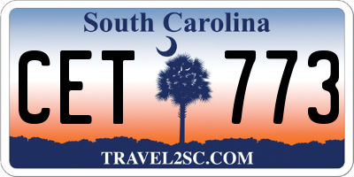 SC license plate CET773