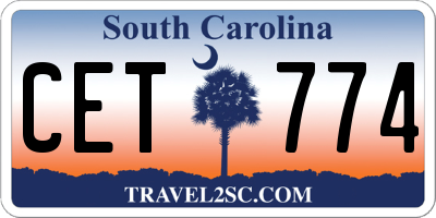 SC license plate CET774
