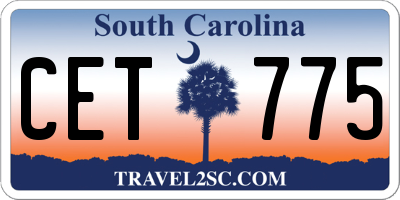 SC license plate CET775