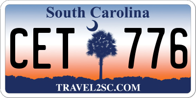SC license plate CET776