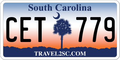 SC license plate CET779