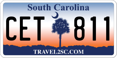 SC license plate CET811