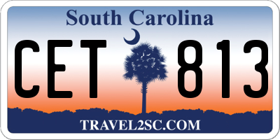 SC license plate CET813