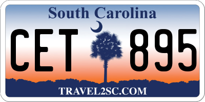 SC license plate CET895