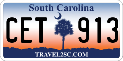 SC license plate CET913