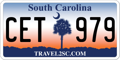 SC license plate CET979