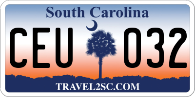 SC license plate CEU032