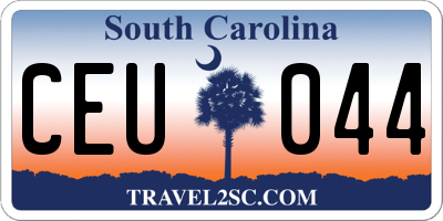 SC license plate CEU044