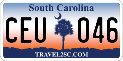 SC license plate CEU046