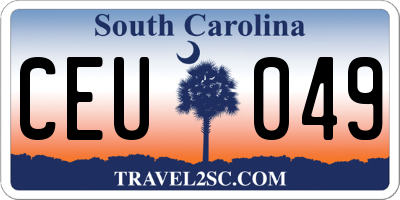 SC license plate CEU049