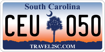 SC license plate CEU050