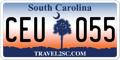 SC license plate CEU055