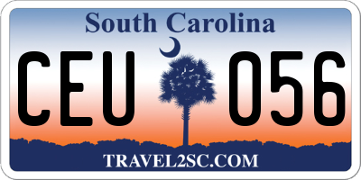 SC license plate CEU056