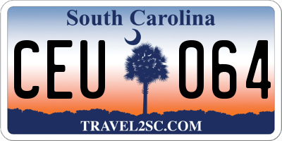 SC license plate CEU064