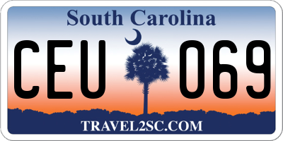 SC license plate CEU069