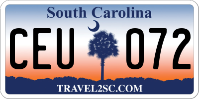 SC license plate CEU072