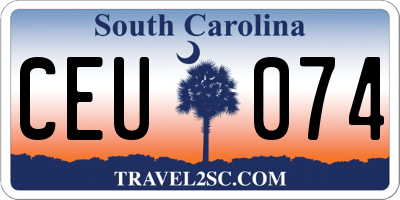 SC license plate CEU074