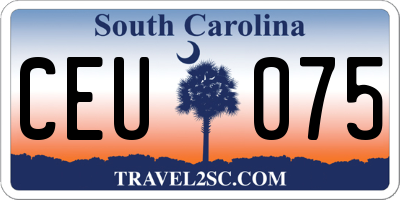 SC license plate CEU075